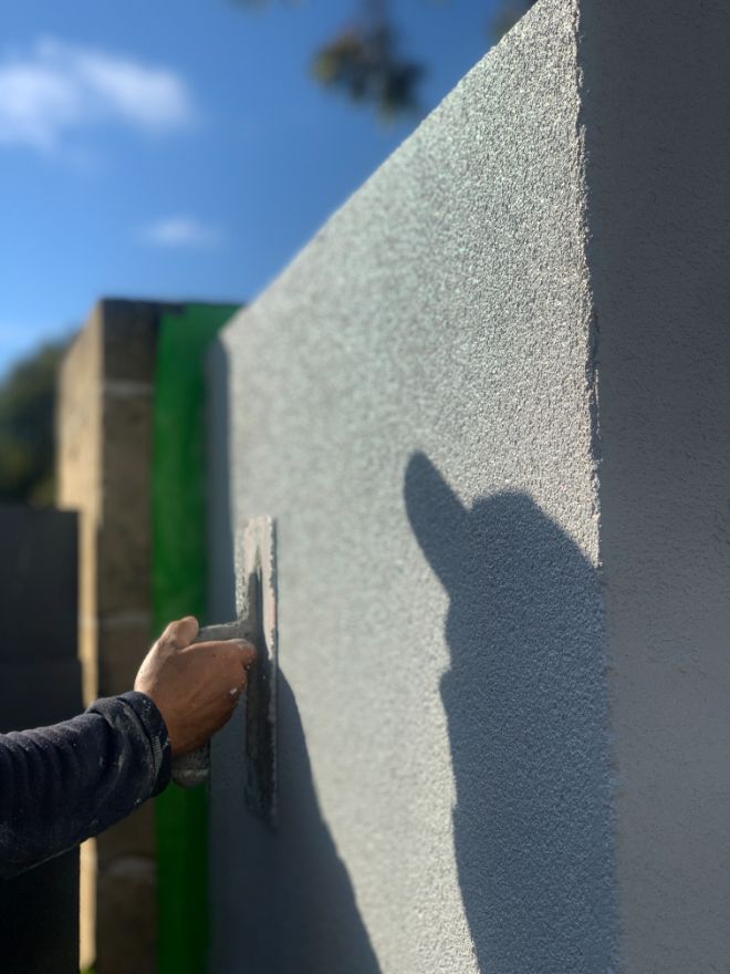 rendering a brick fence in Black rock Melbourne